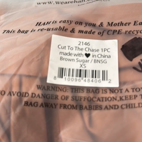 NWT We Are Hah Cut To The Chase One Piece Swimsuit Size XS - Picture 5 of 7